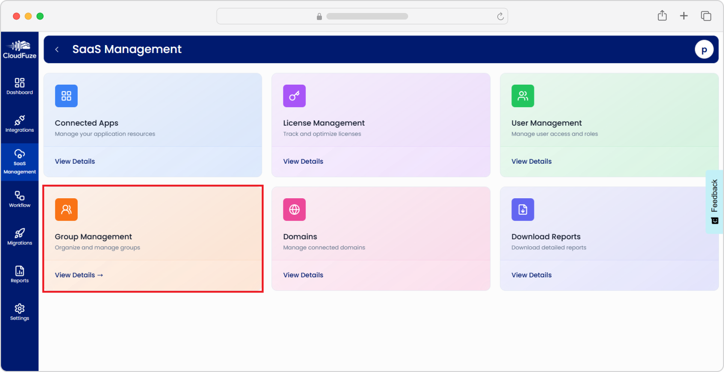 Group management with CloudFuze Manage