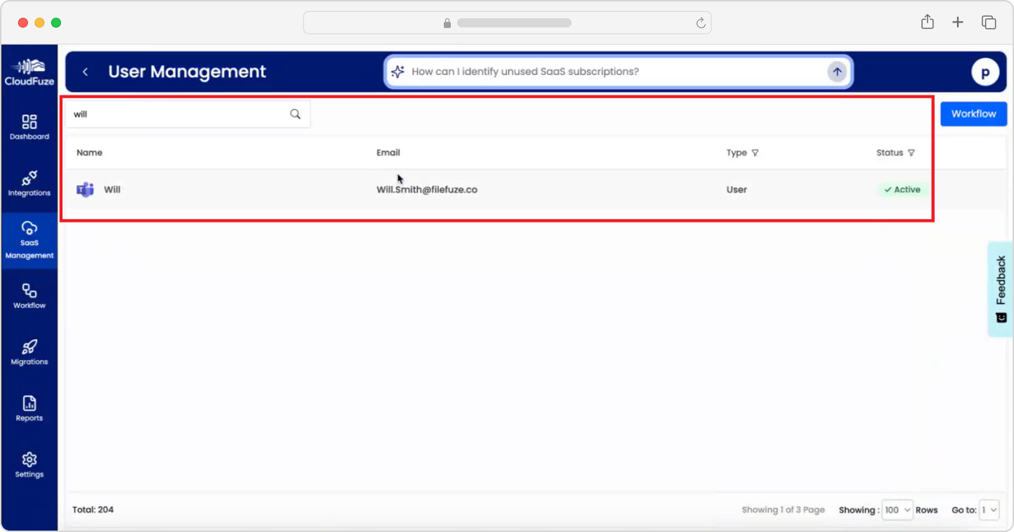Onboarding users with CloudFuze Manage-Active status