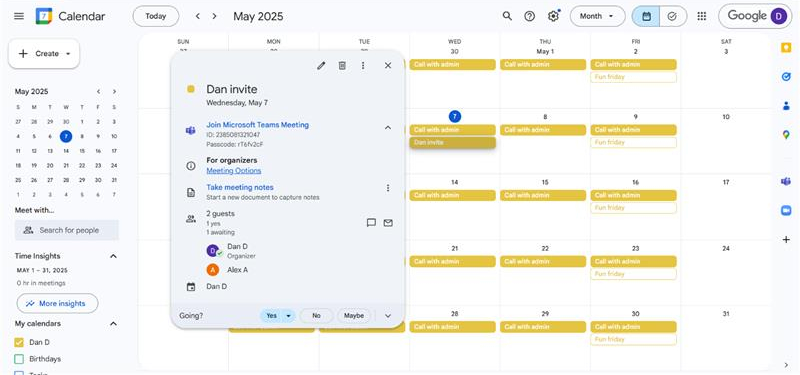 Source Gmail Calendar Before Migration