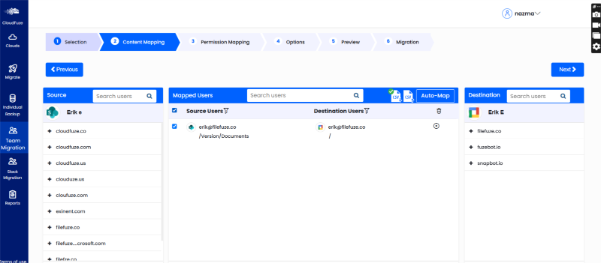 Content mapping via CSV