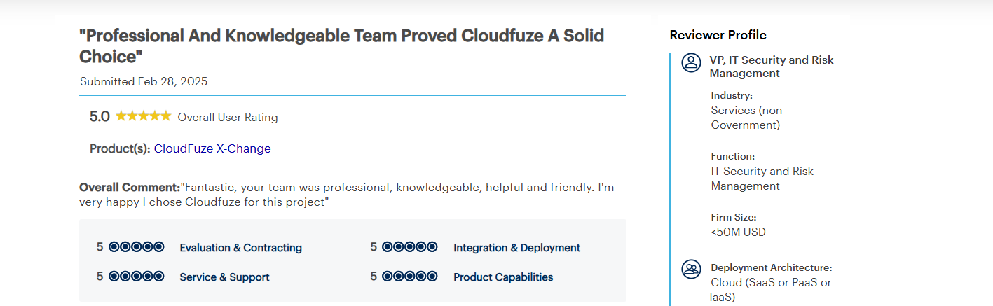 Gartner review for tenant to tenant