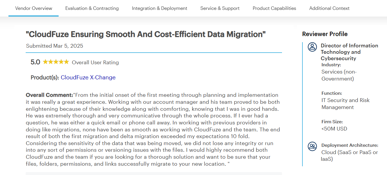 Gartner review