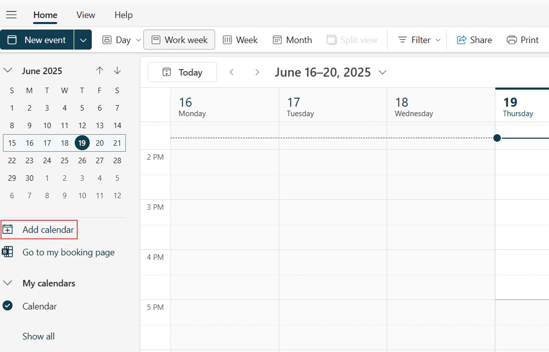 Outlook Calendar