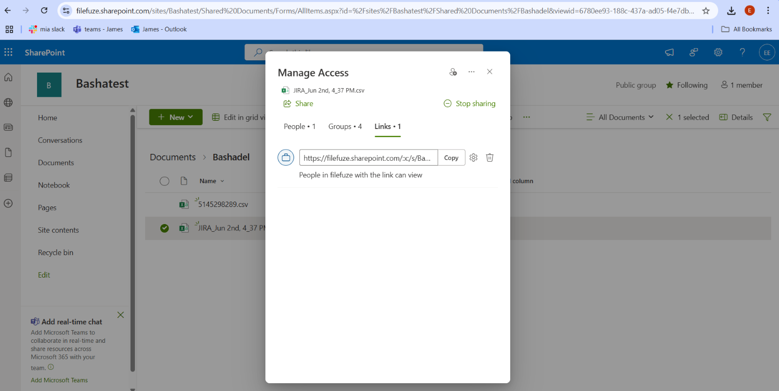Shared link from Dropbox cloud