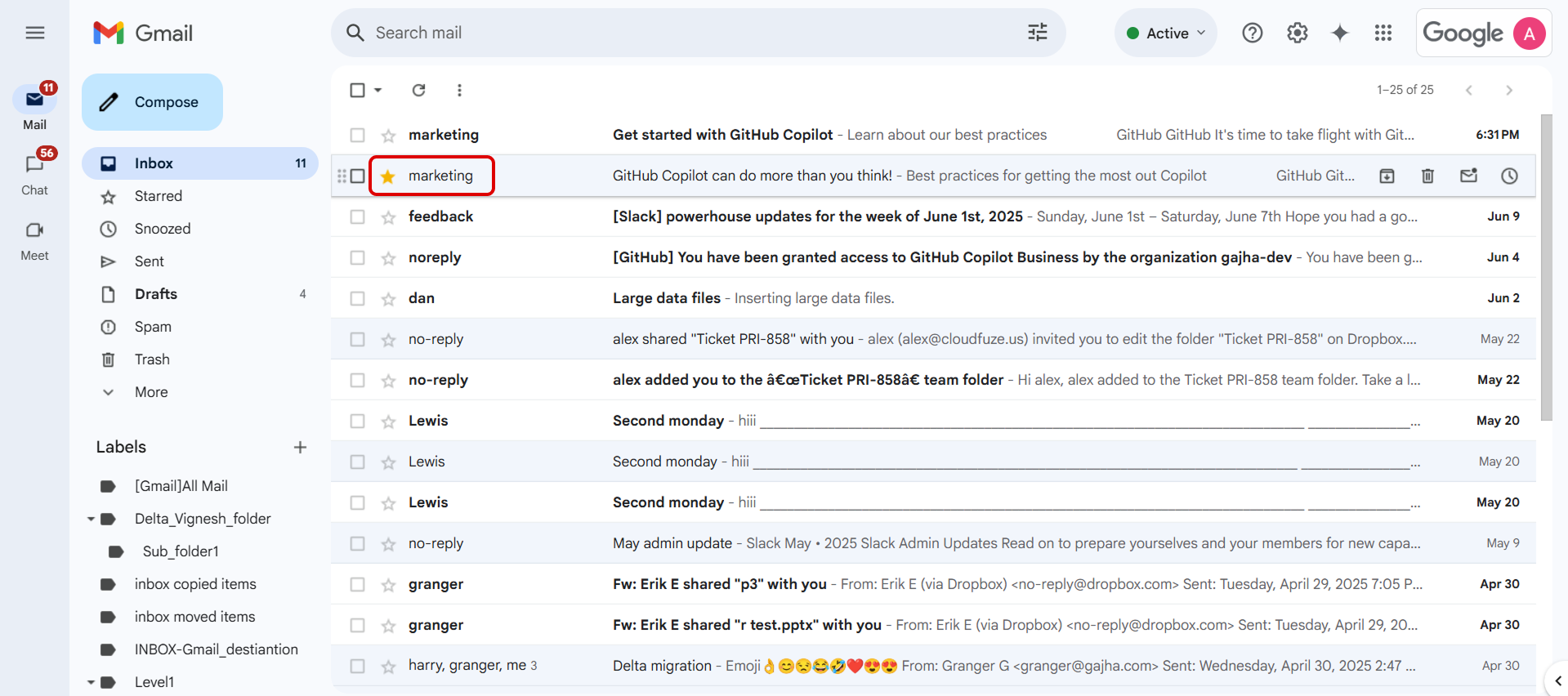 Move Outlook to Gmail with Starred or Important Status