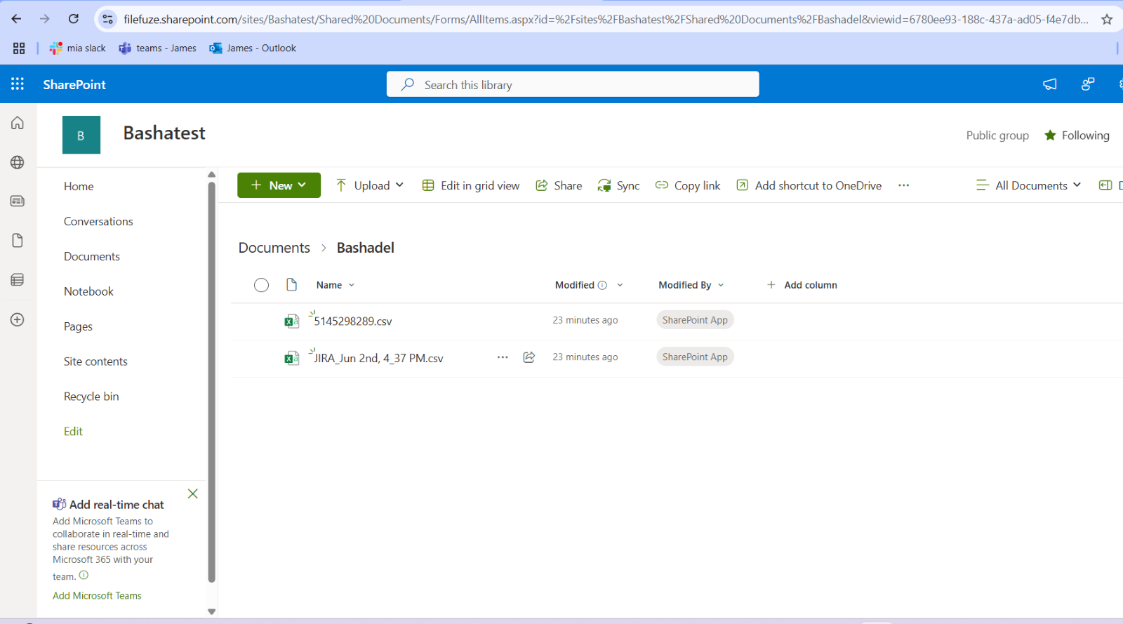replication of folders and files from Dropbox cloud to SharePoint