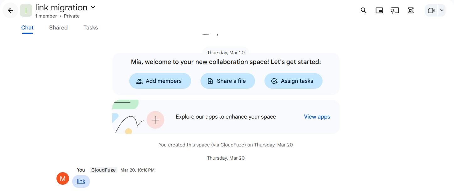 screenshot migrated from meta to google chat