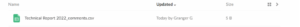 CSV file with comments 1