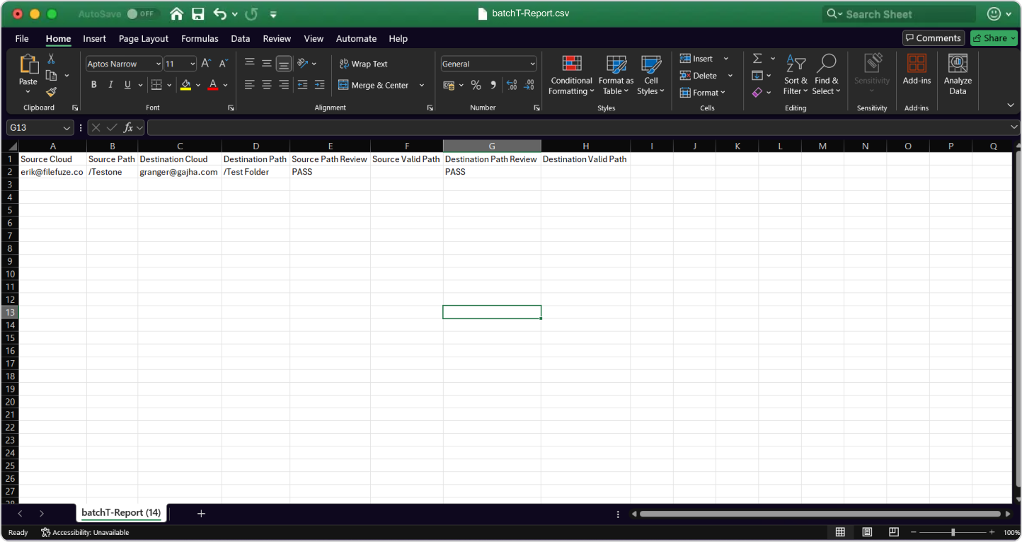 Verify CSV