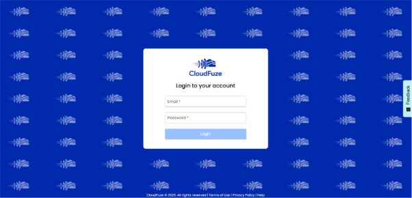 CloudFuze Manage Login Page