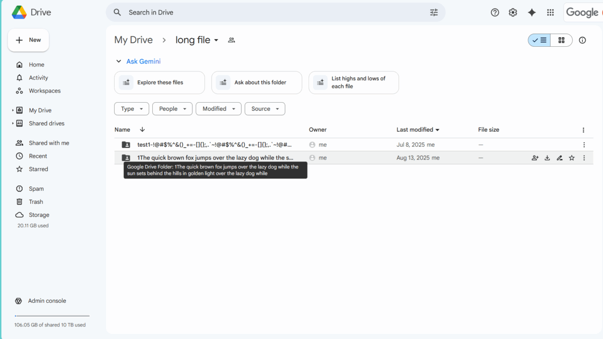 Copy ShareFile To Google Workspace with Long Folder Paths