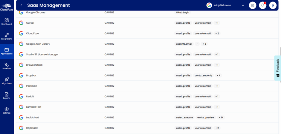 Connected Apps Dashboard Preview