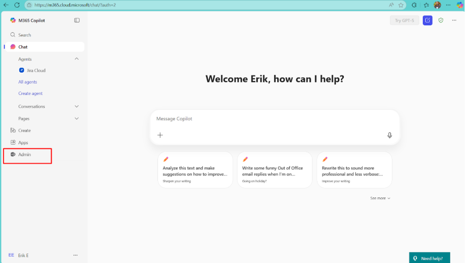 Microsoft 365 admin center