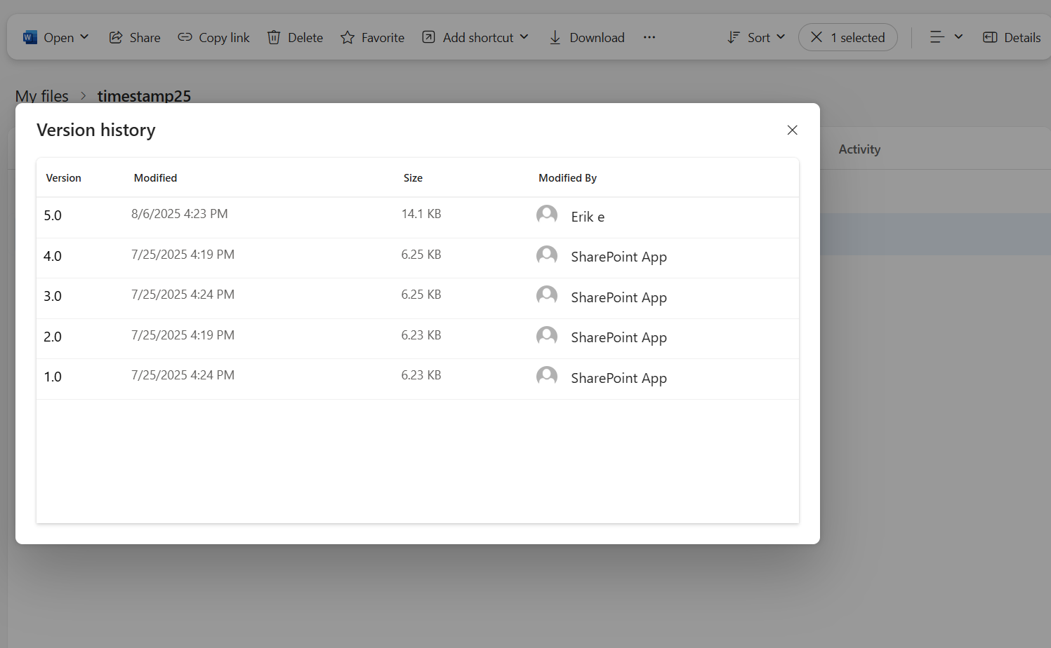 OneDrive to OneDrive Migration with Versions History (Source)