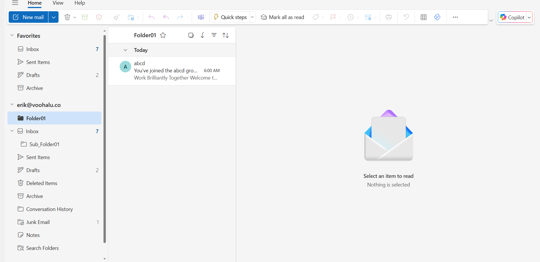 Before Migration Outlook Folders