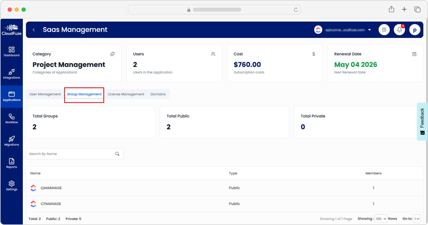 ClickUp Group Management Dashboard