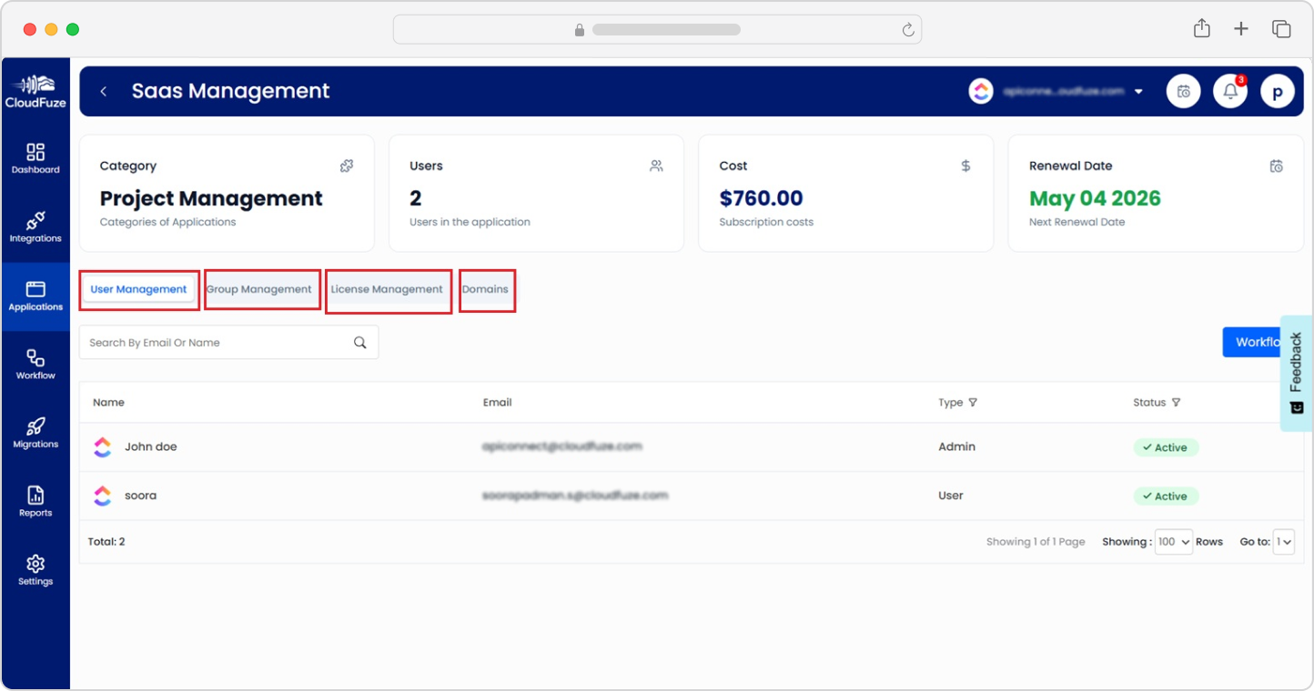 ClickUp workspace management dashboard