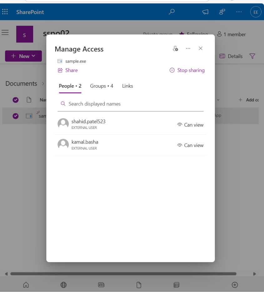 Guest user permissions