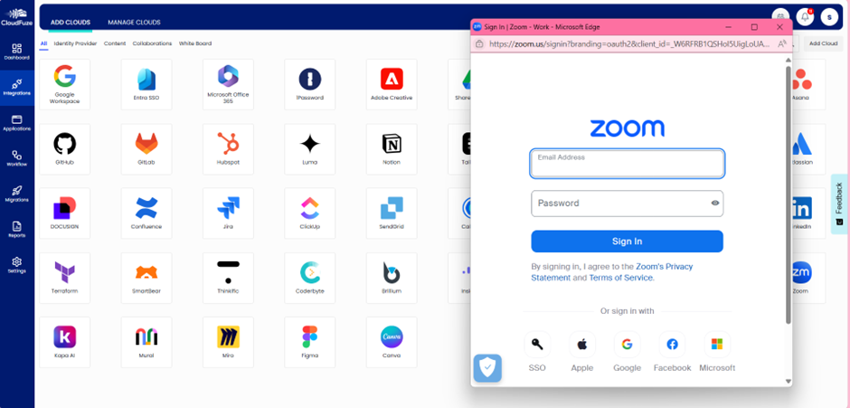 Integrations Dashboard Preview