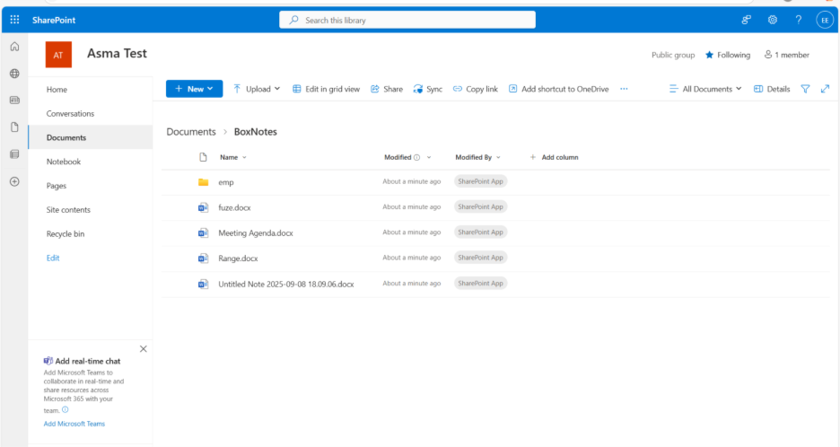 Sharepoint online