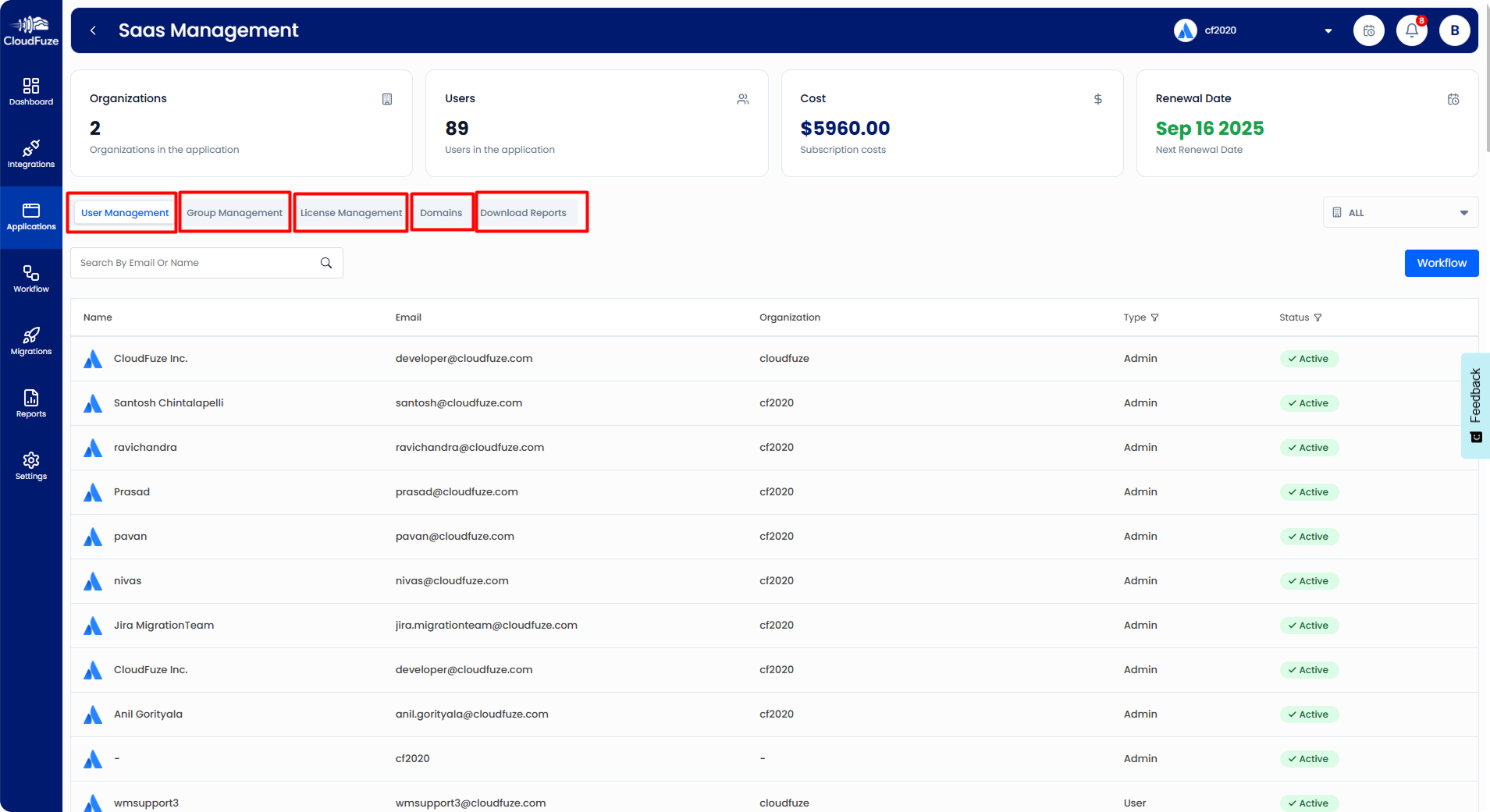 Step 4 Atlassian users, licenses, teams, Domains
