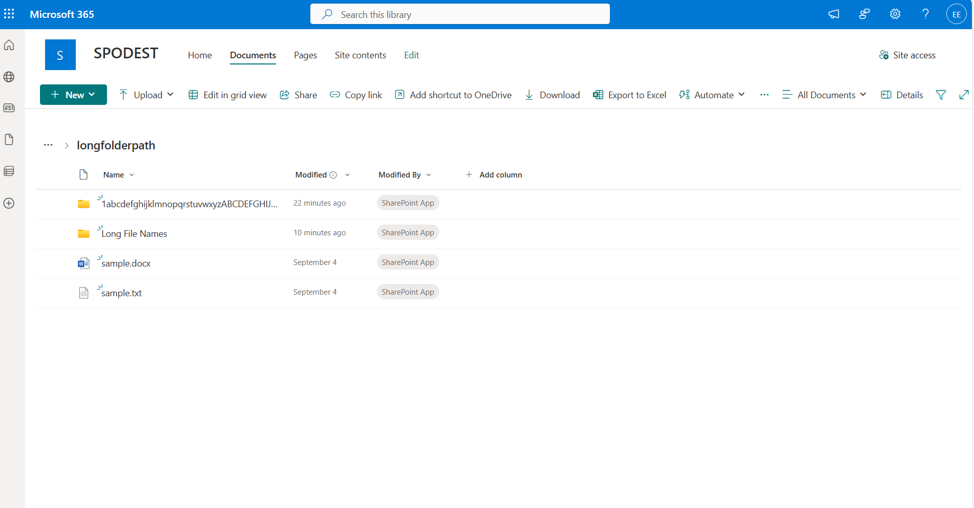 replication of all files in SharePoint from under Egnyte’s longfolderpath folder