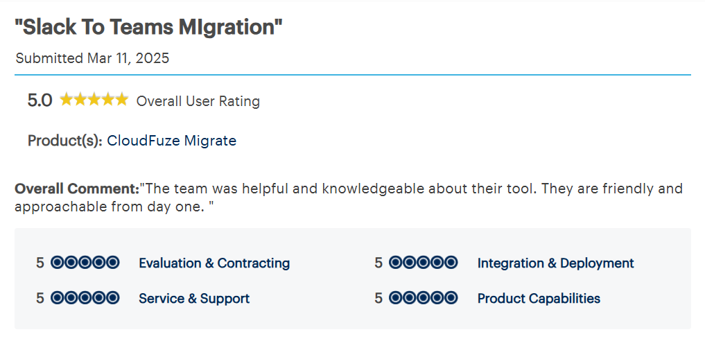 Slack to Teams migration customer success story
