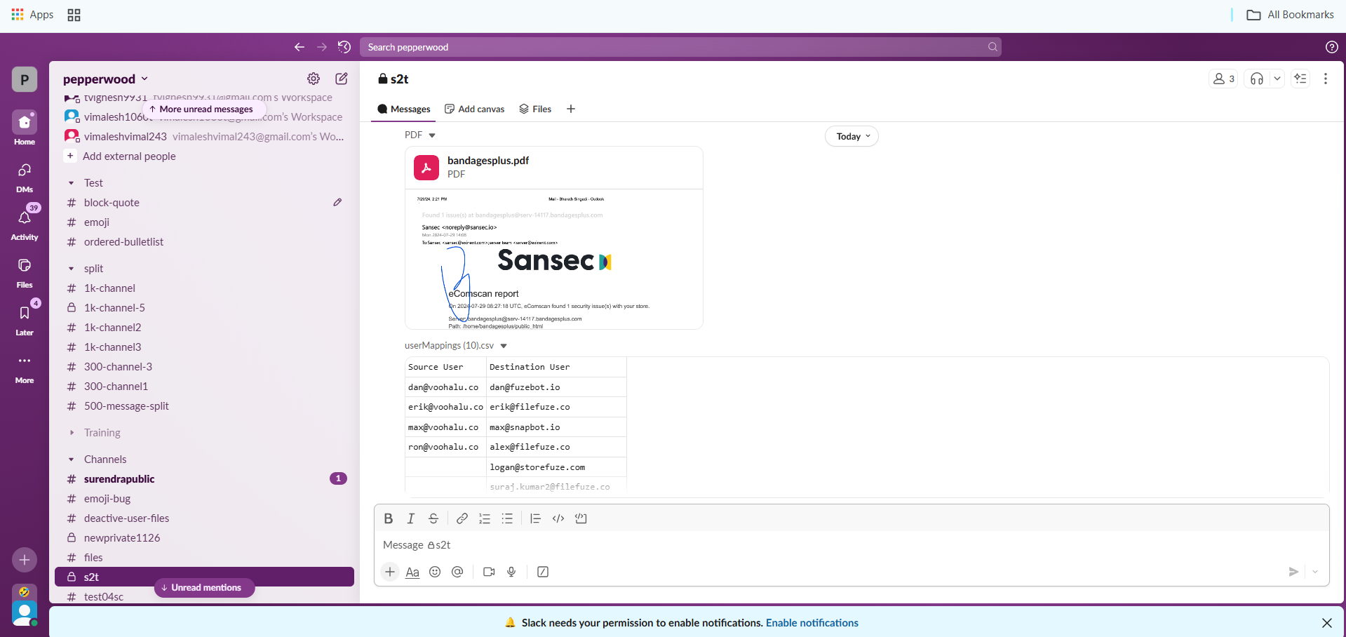 attachments in slack