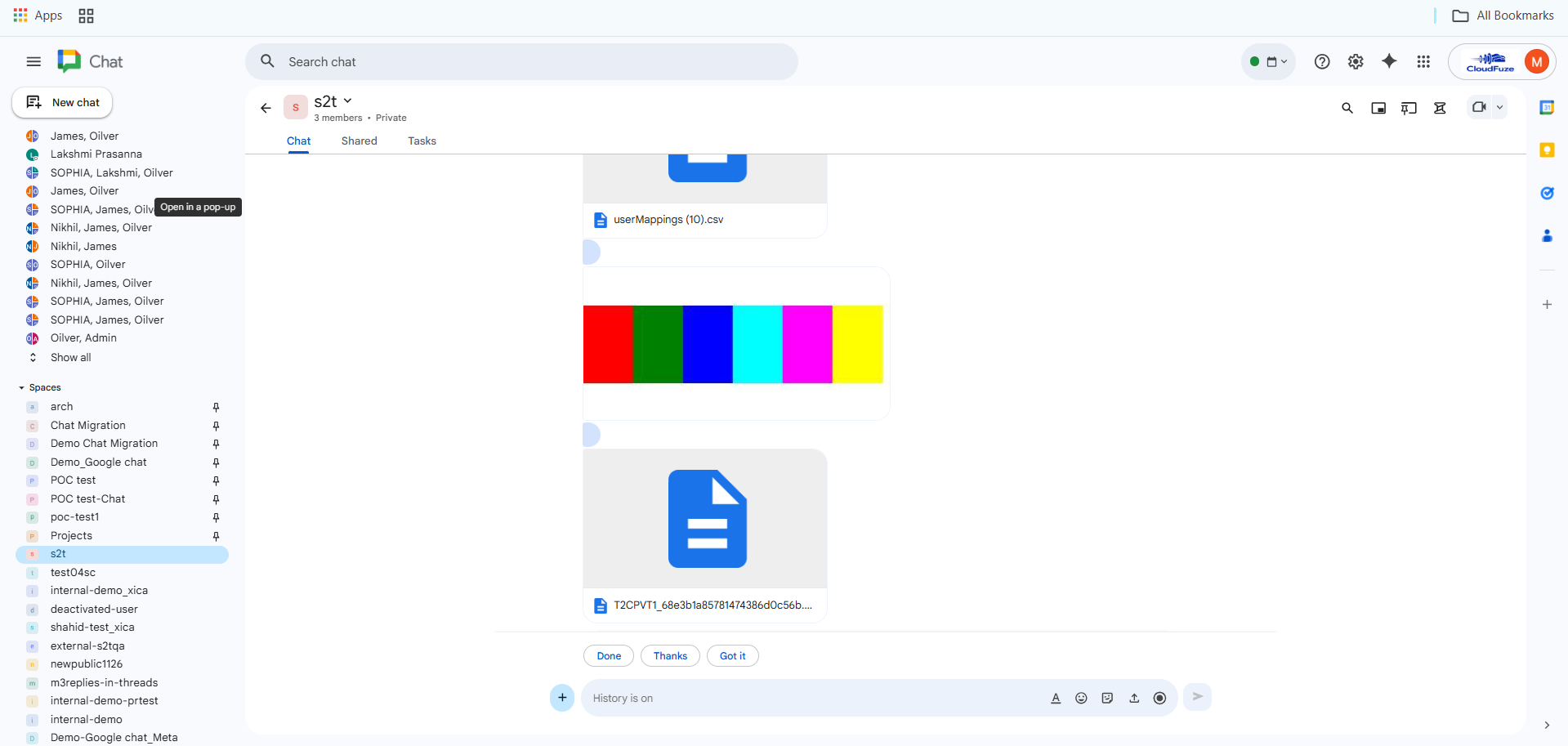 slack attachments migrated to google chat