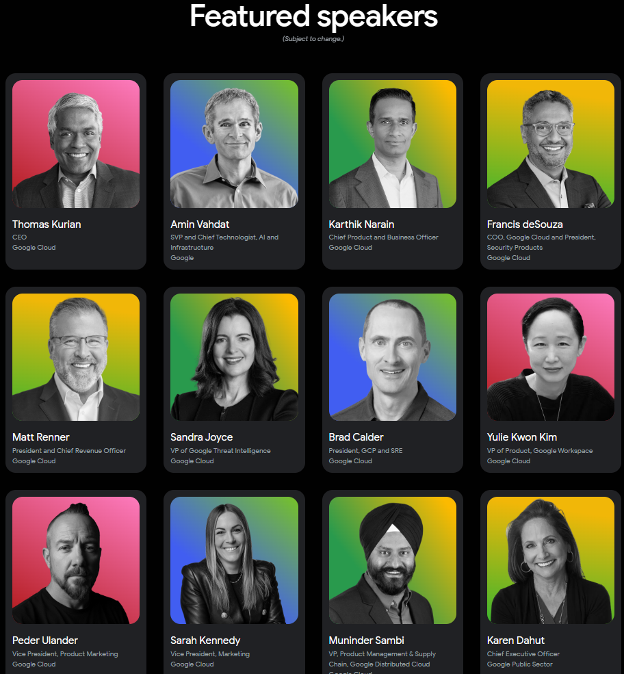 Featured Speakers at Google Cloud Next 2026 