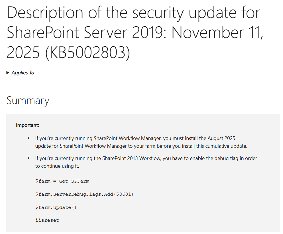 Latest Updates on SharePoint Server 2019