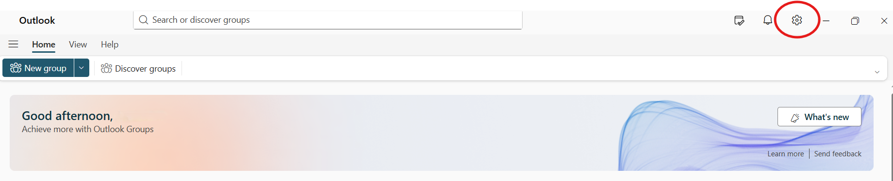 Open your Outlook account. Click on the settings icon