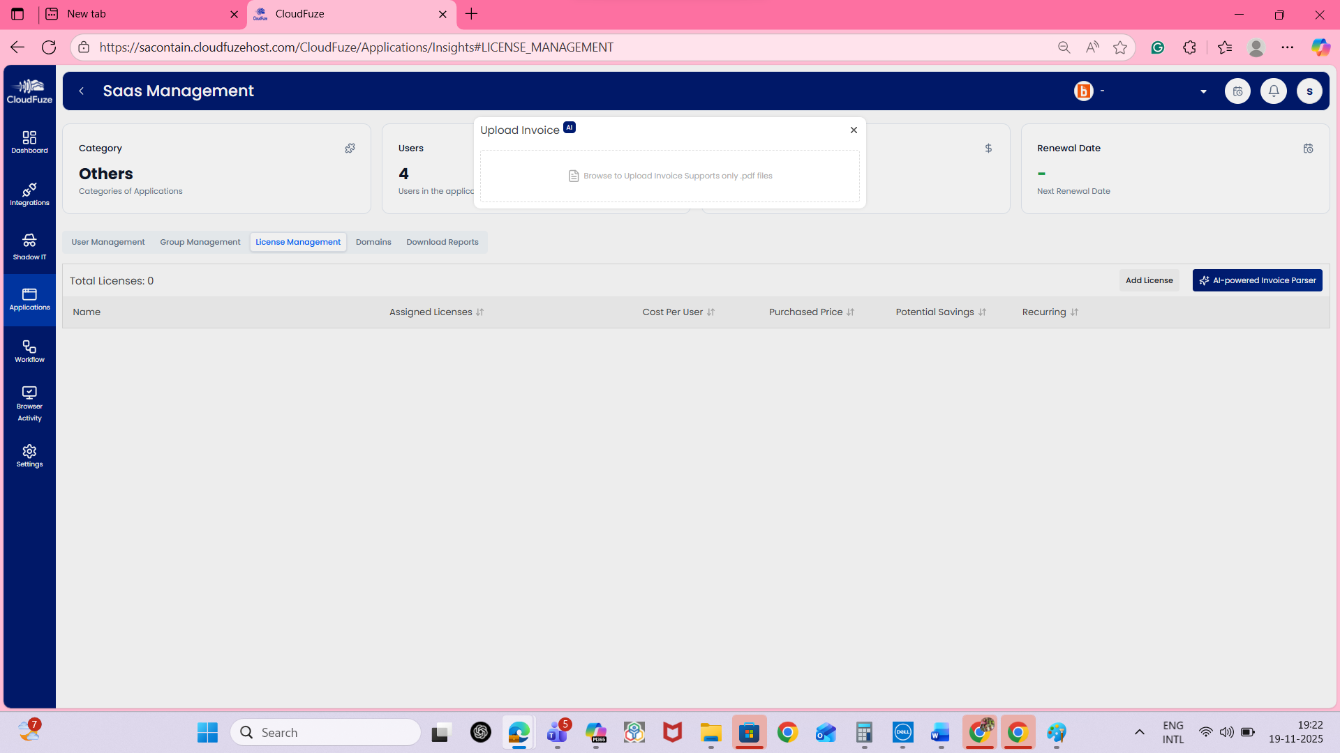 Optimize Bill.com Licenses in the License Management Section