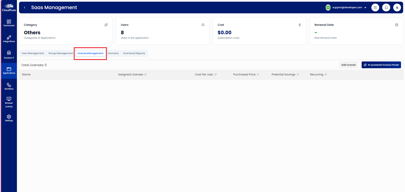 QuickBooks License Usage Tracking and Optimization