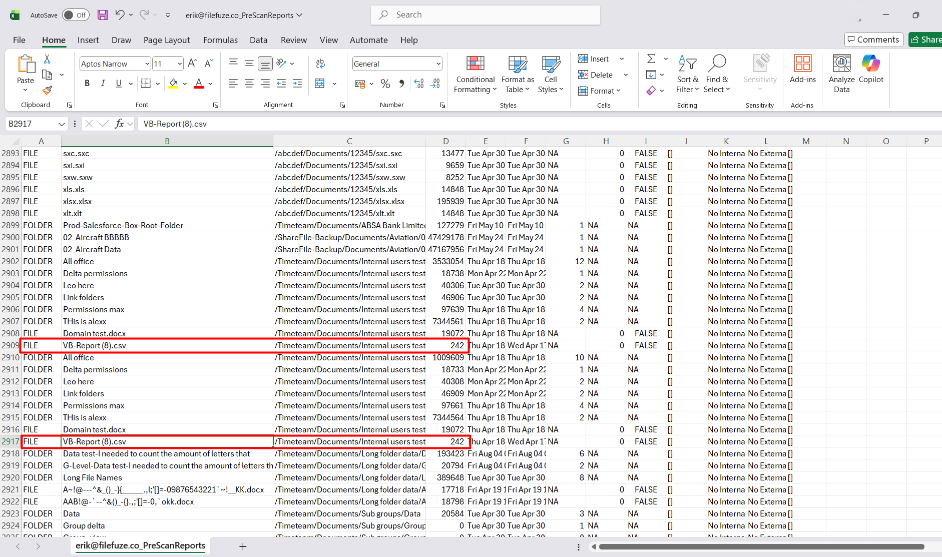 pre-migration scan report generated from our dashboard