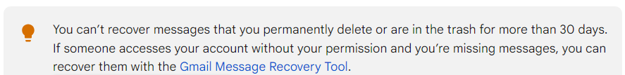 Recover Permanently Deleted Emails from Gmail within 30 days