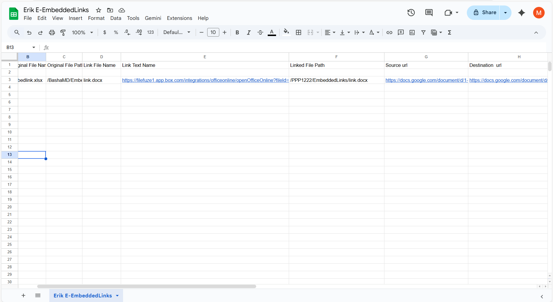CSV report Google Workspace tenant Migration