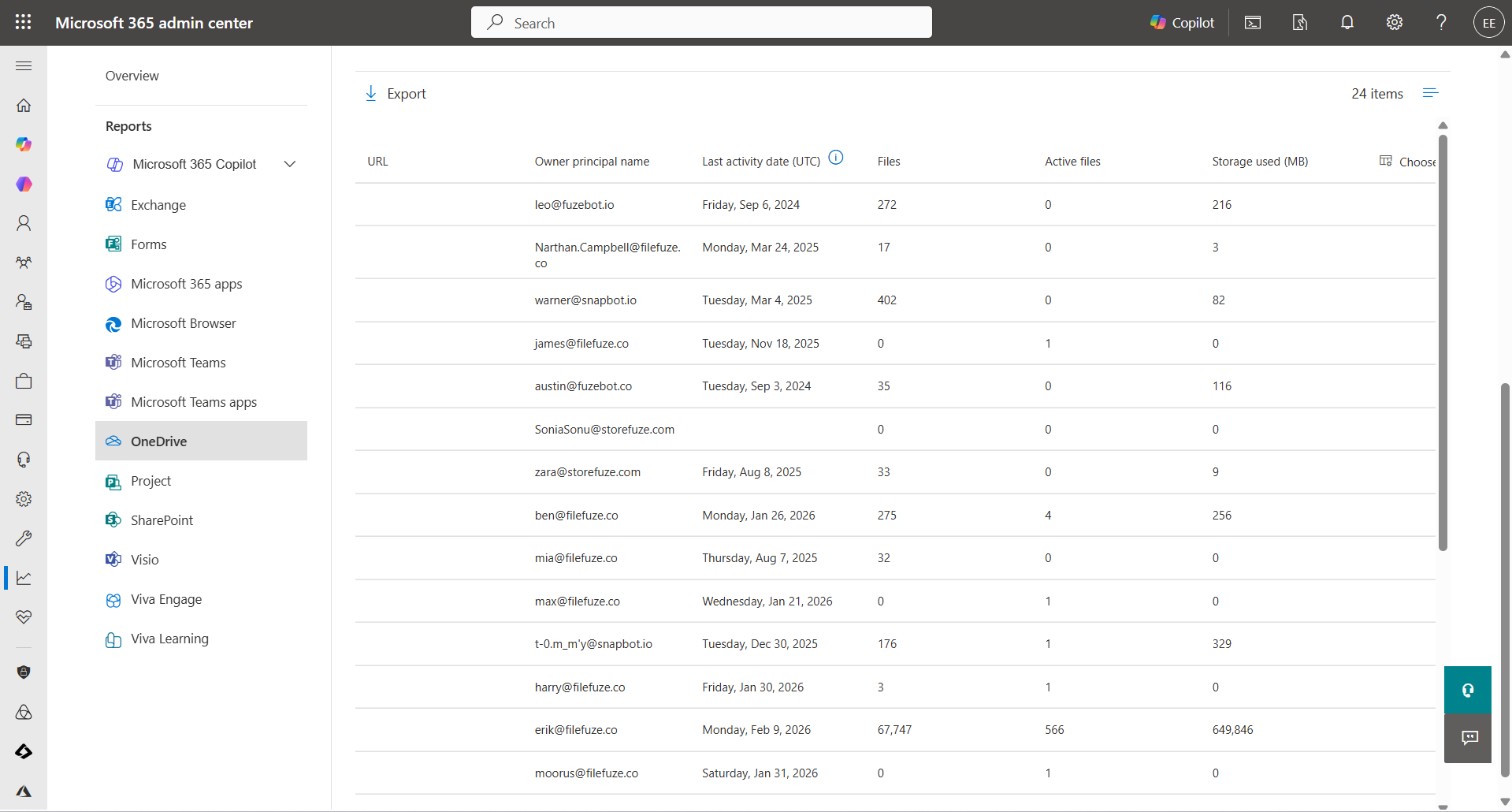check filtered file details in OneDrive