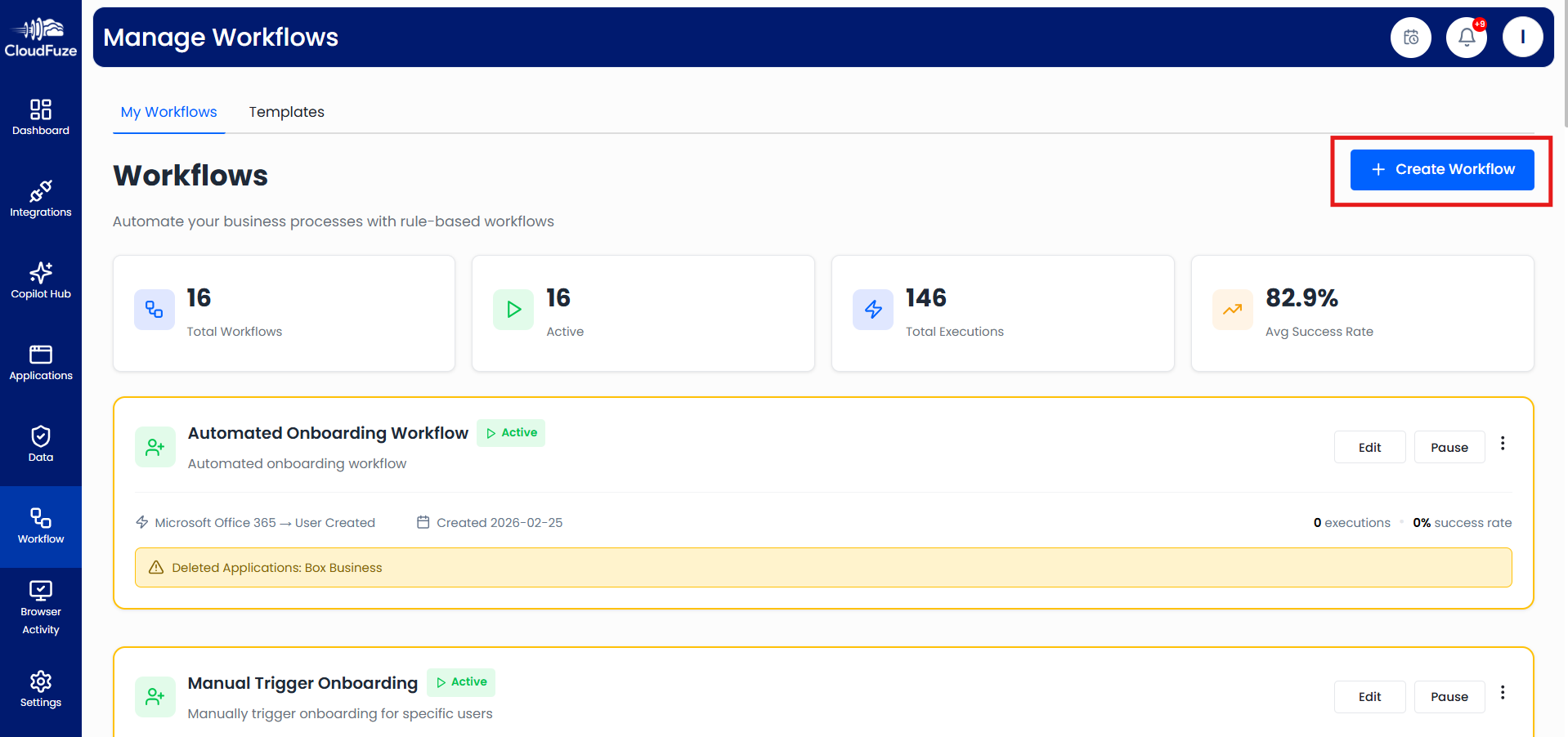Create a New Workflow in CloudFuze Manage