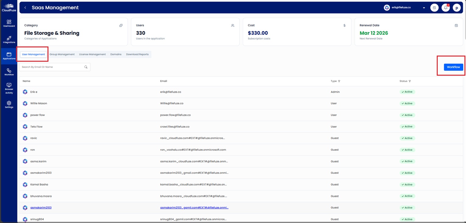 Detailed User Management Dashboard Preview