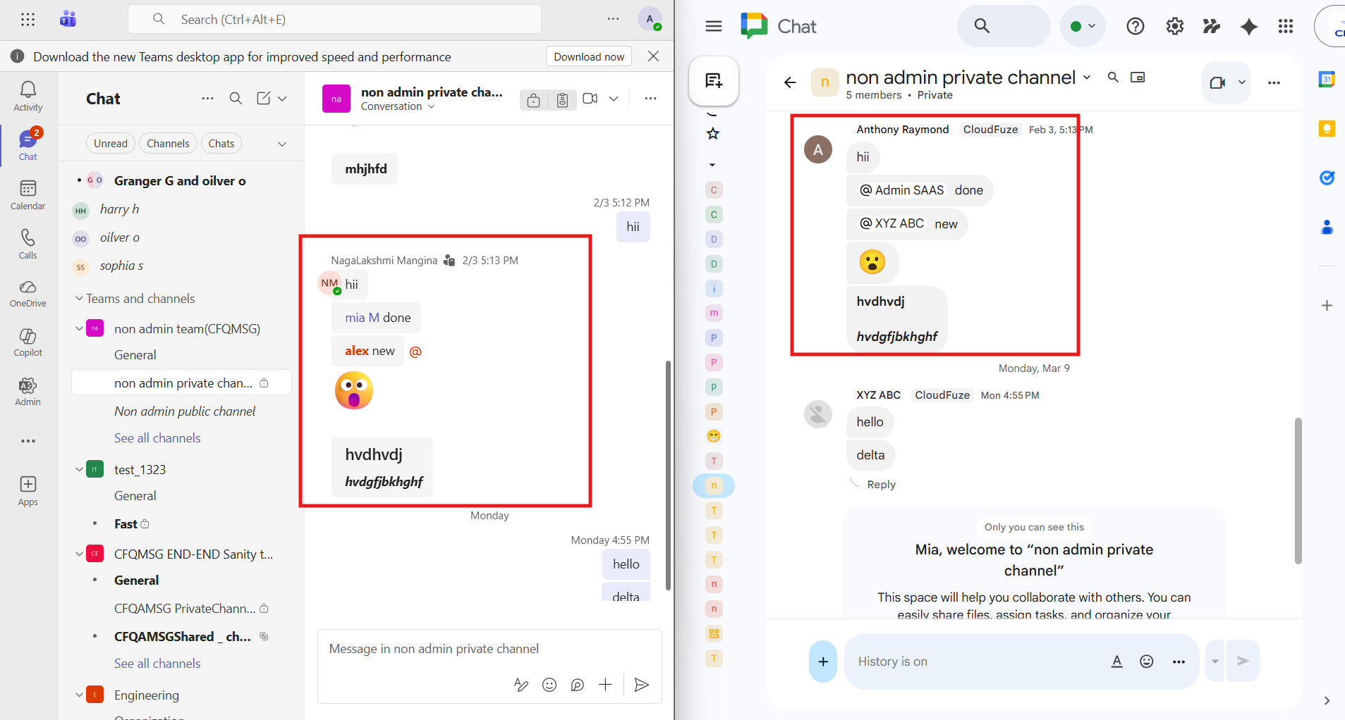 Inactive user migrated from Teams to Google Chat using CloudFuze migrate