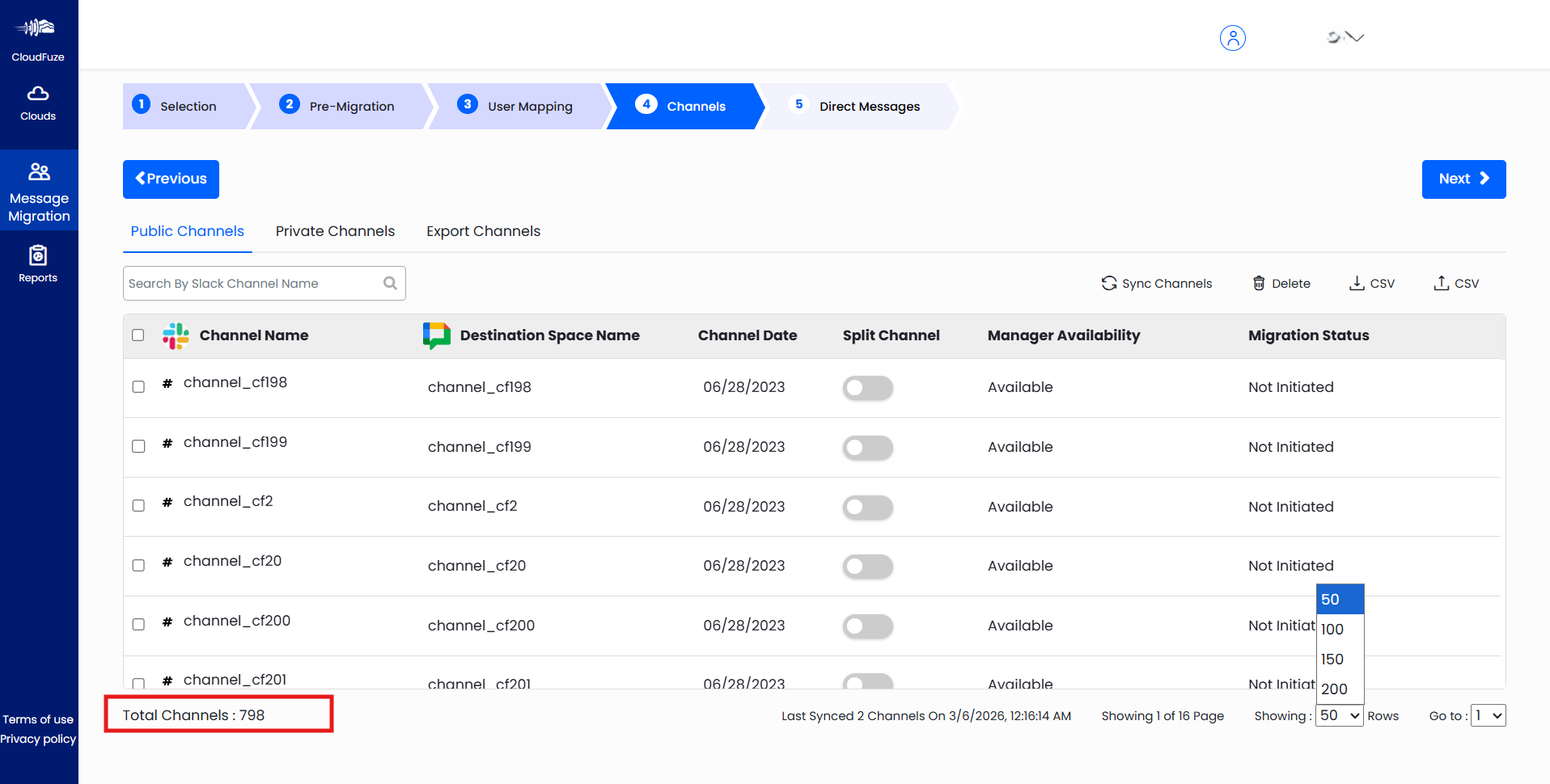 Second batch migration using CloudFuze Migrate