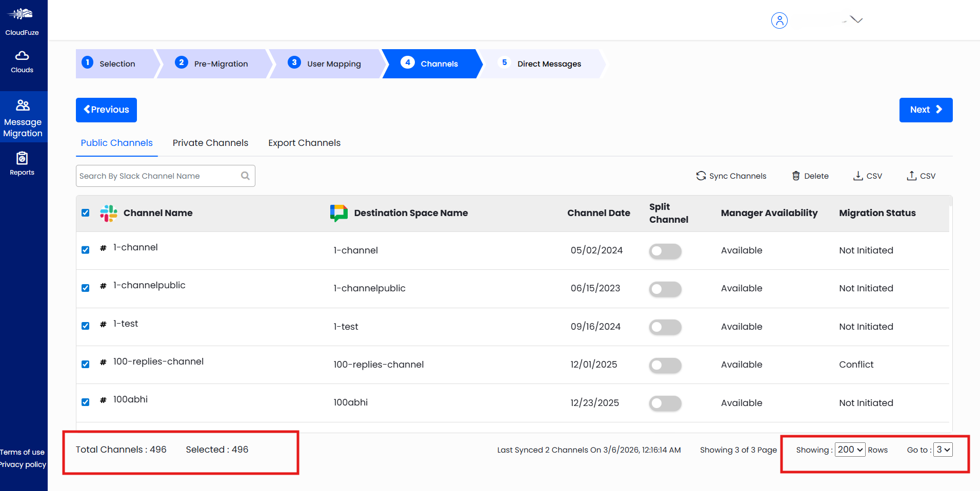 first batch migration using cloudfuze Migrate