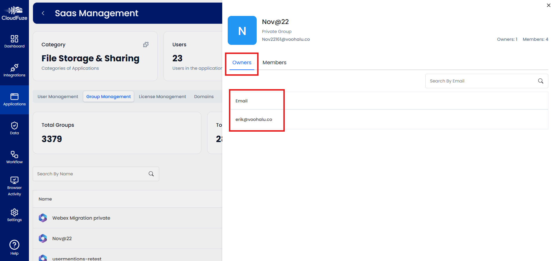Group Owners in CloudFuze Manage