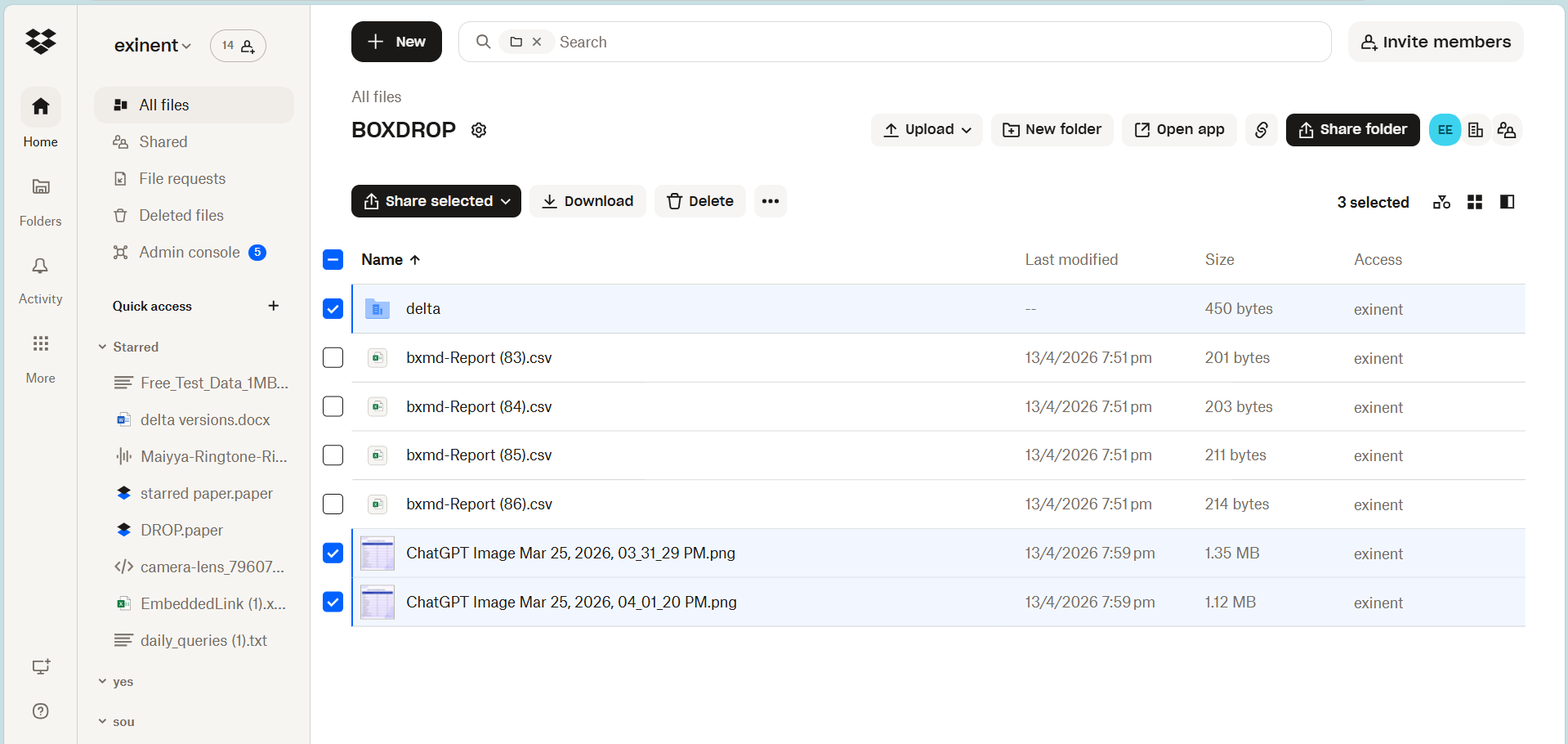 Incremental changes in the Dropbox platform