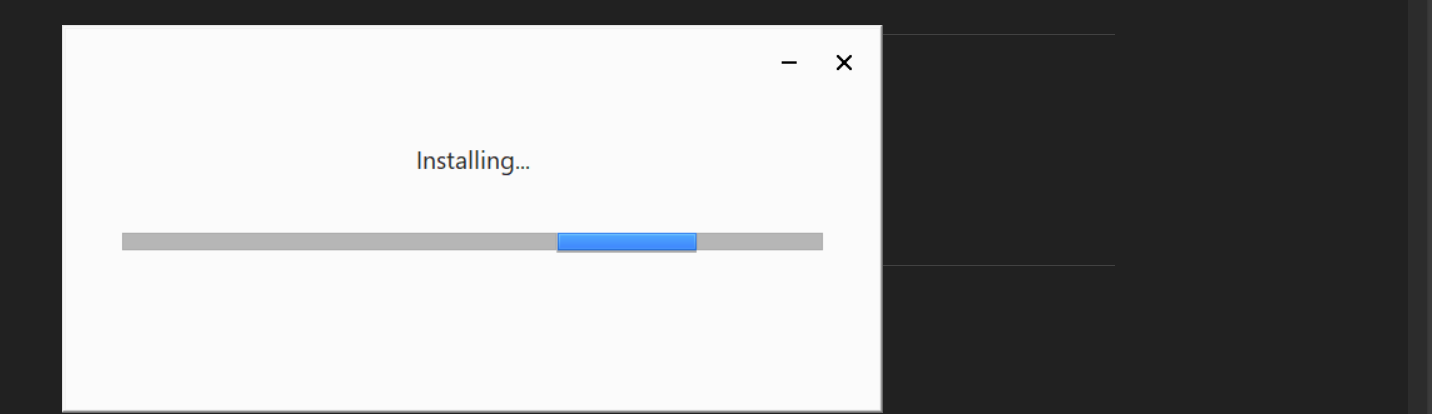 Installing status in Dropbox platform