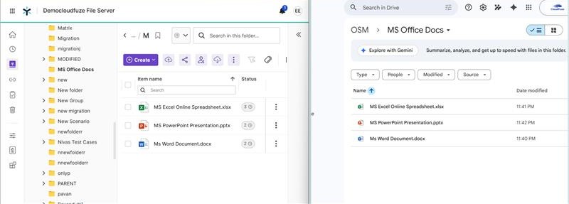 MS Office files migrated from Egnyte to Google Drive