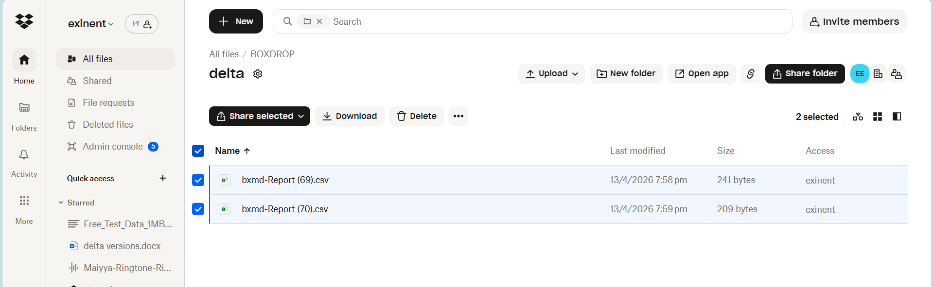 Updated changes in the Dropbox platform after one time migration