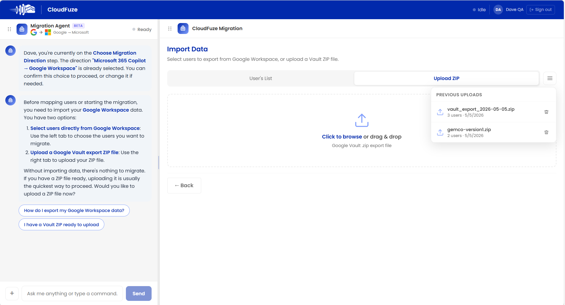Adding Vault file of users.