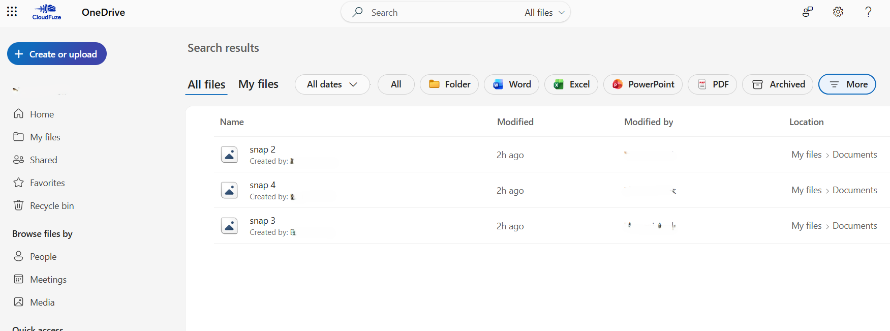 Checking retored OneDrive files